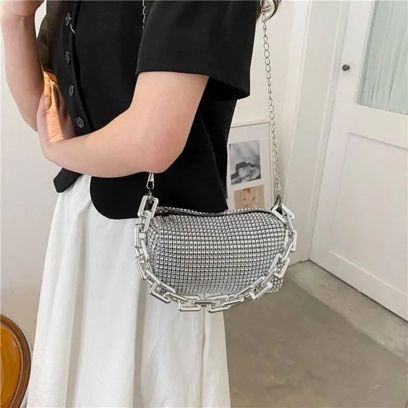 Women's bag 2024 New Rhinestones Handbags  for Women Bags Diamonds Shoulder Bag Purse Ladies Female Crossbody Bag Shining Bag