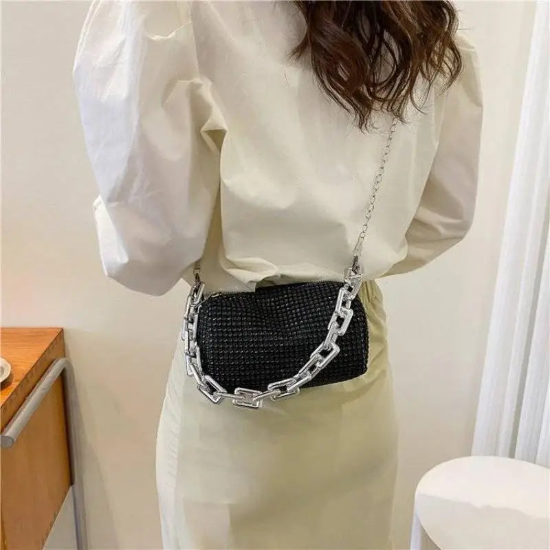 Women's bag 2024 New Rhinestones Handbags  for Women Bags Diamonds Shoulder Bag Purse Ladies Female Crossbody Bag Shining Bag